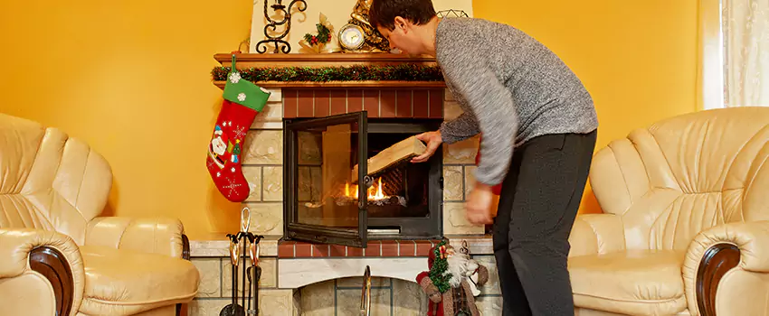 Rusted Metal Fireplace Restoration in Middle River, Maryland
